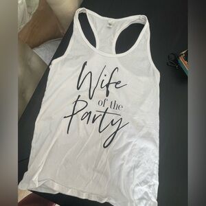 Wife of the Party White Graphic Tank